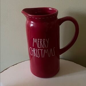 Red Merry Christmas Pitcher